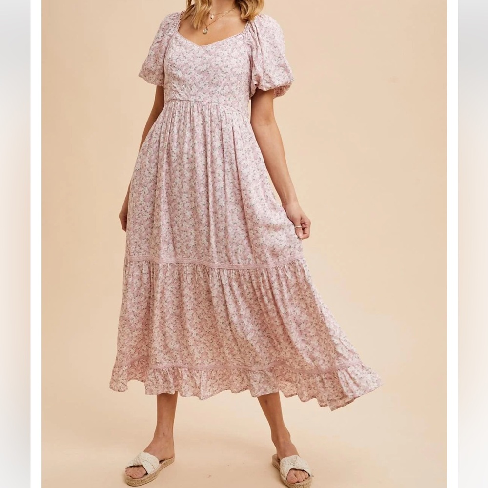 Floral Pink Maxi Dress